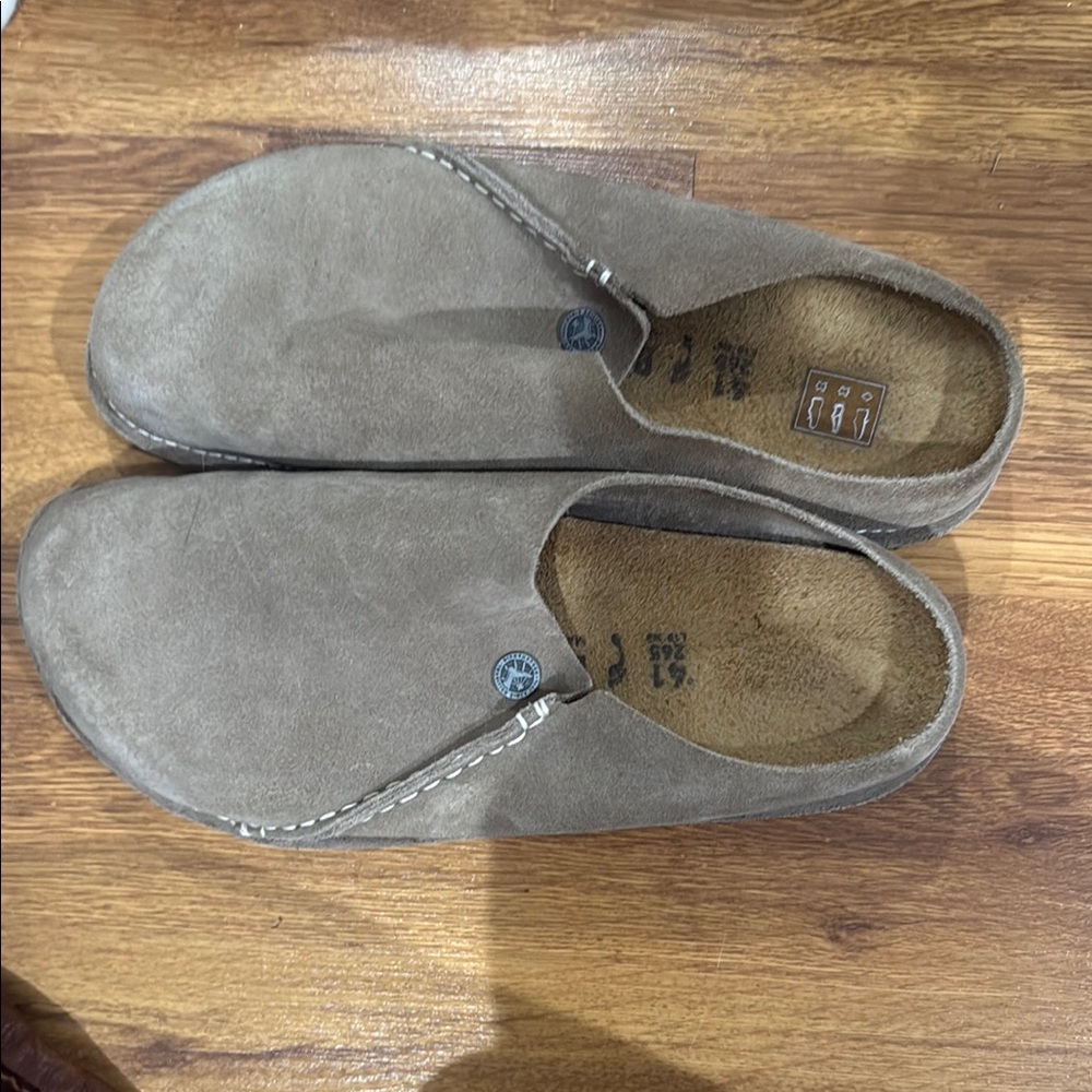 Birkenstock Taupe Suede Women's Slip-On Loafers